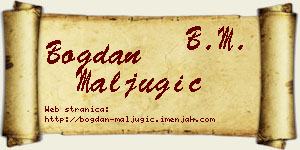Bogdan Maljugić vizit kartica